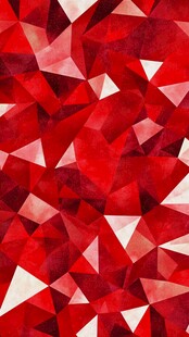 红色几何多边形抽象图案