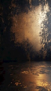 暗调金色光影墙面场景