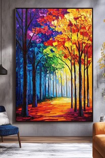 梦幻森林油画 点亮家居空间