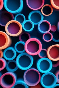 多彩圆环图案背景