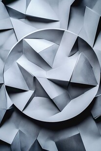 立体几何风抽象折纸图案