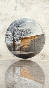 球体中的风景镜像