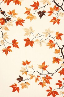 秋枫烂漫枝头景