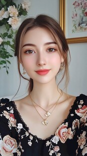 甜美花卉少女优雅气质展现