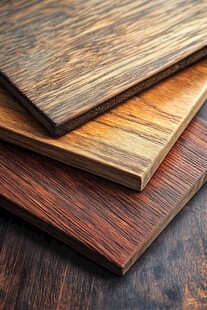 多样实木板材展示