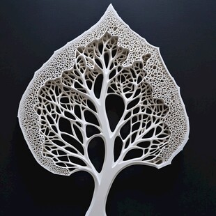 镂空树叶雕塑艺术品