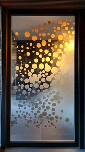 梦幻光斑玻璃门装饰艺术
