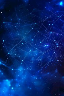 梦幻蓝色星际网络背景