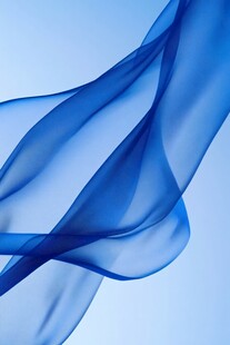 飘逸蓝绸 灵动之美