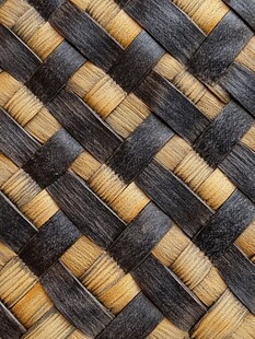 棕黑交织的精美编织纹理