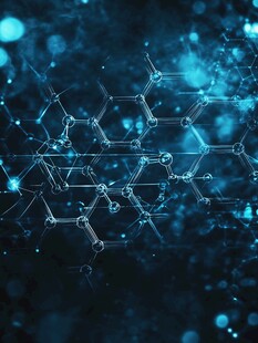 科技感分子结构背景图