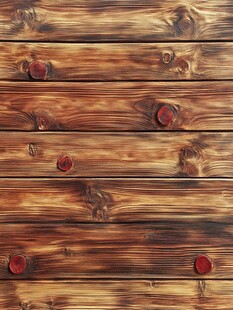 复古木板与红色圆点装饰