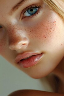 雀斑少女的清新魅力瞬间