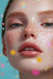 梦幻彩粒装点绝美面容