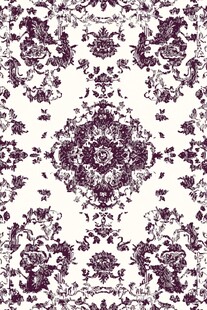 复古紫白花卉图案纹理