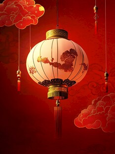 中式红灯笼 传统吉祥意象