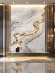 奢华大理石金纹玄关背景墙