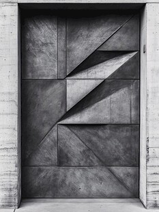 几何图案金属质感艺术门