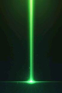 垂直绿光光束科技背景图