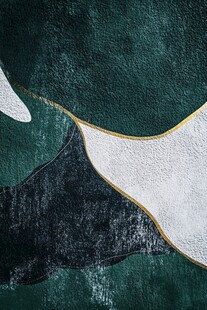 绿底抽象几何纹理图案