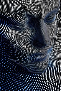 科技感虚拟人脸图案