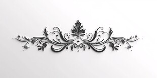 黑色复古花纹装饰图案