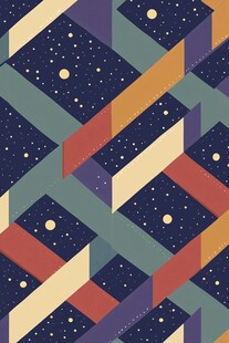 几何星空图案背景设计
