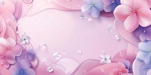 梦幻粉紫花卉背景图