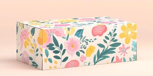 花卉图案精美礼品包装盒