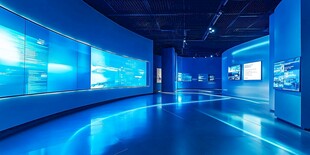 科技展厅 梦幻蓝色空间之旅
