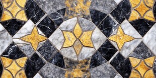 奢华几何拼花大理石瓷砖