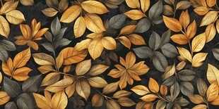 秋日树叶图案背景纹理