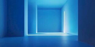 蓝色科技感空旷空间场景