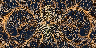金色华丽对称花纹图案