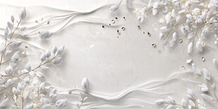 白色花卉装饰的优雅背景