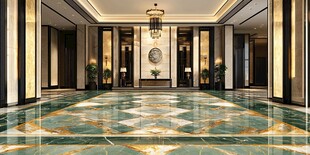 奢华中式风格酒店大堂空间