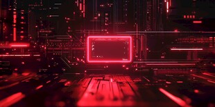 未来感红色科技数字空间