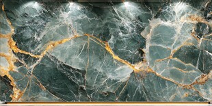 深绿金纹大理石纹理特写