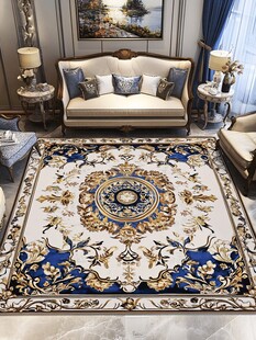 欧式奢华客厅地毯装饰图