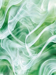 梦幻绿调流动烟雾纹理