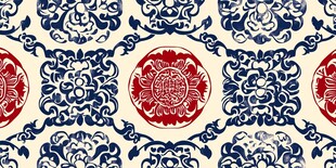 中式传统花卉纹经典图案