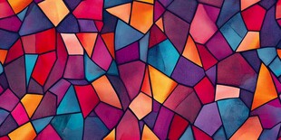 彩色马赛克几何图案背景