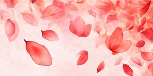 粉色花瓣飘落浪漫画面