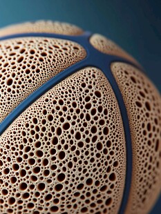 独特纹理篮球特写