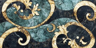 奢华大理石纹金色装饰图案