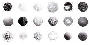 多样几何球体设计素材