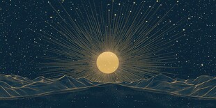 月夜群山星空梦幻景象
