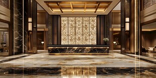 豪华大气的酒店大堂空间