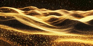 金色流沙特效背景画面