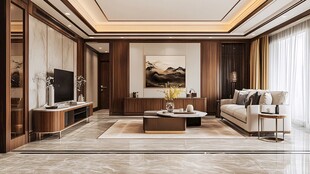 新中式奢华大气客厅设计